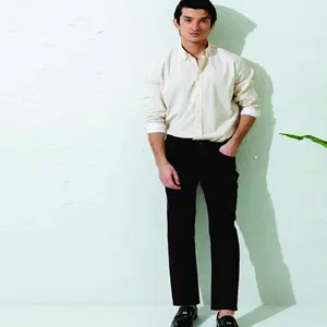 저렴한 도매 사용자 정의 OEM 100% 면 남자의 단추를 긴 소매 격자 무늬 플란넬 캐주얼 셔츠