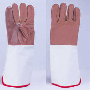 Guantes de trabajo para soldador Tig cómodos resistentes al calor y al fuego, guantes de soldadura Tig de seguridad de cuero de vaca dividido genuino de alta calidad - Product Image 1