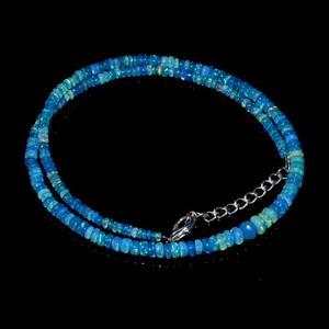 Ethiopian Paraiba Opal Collier Premium Multi Rainbow Smooth Rondelle Beads 16-17 Inch Natural Gemstone Classic Jewelry for - Product Image 1