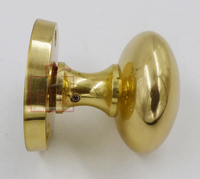 Poignées de porte à mortaise rondes en laiton victorien - Style antique classique pour portes intérieures