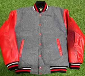 Chaqueta Universitaria Vintage Personalizable, 100% Lana, Reversible, Talla XS, Bordada, Botones de Mezclilla 3D, Servicio OEM Disponible - Product Image 5