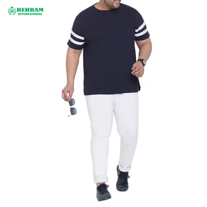 T-shirt personnalisé en jersey épais coupe classique pour homme 100 % coton délavé écologique respirant anti-boulochage - Product Image 5