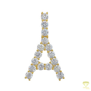 Personalizado 925 Plata Moissanite diamante colgante inicial un colgante Iced Out Diamond Bling letra joyería inicial un encanto collar - Product Image 4