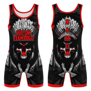 Último diseño, venta al por mayor, sublimación personalizada, camiseta de lucha libre, camisetas de lucha libre para hombres y niñas - Product Image 4