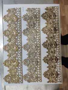 Custom Made Machine Embroidered <b>Ribbons</b> & Laces in Various Designs & in Gold,sliver & Bronze Colours for <b>Wedding</b> Dresses - Product Image 5