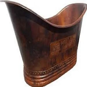 Meilleure vente Baignoire moderne en cuivre vieilli Double Pantoufle simple Bain à remous autoportant Design ovale Style de trempage pour les villas - Product Image 1