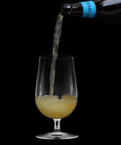 Verre à bière soufflé à la main borosilicate style coupé - Product Image 2