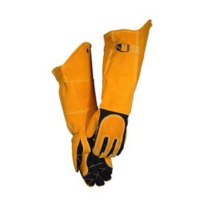 Gants de travail de sécurité industriels en cuir de vachette robuste, en cuir de vachette fendu, pour le travail du feu, utilisés par les ouvriers en soudure - Product Image 6
