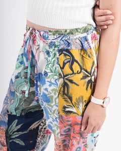 Pantalon sarouel à patchwork toutes saisons avec élastique Baggy Vêtements de festival d'été pour femmes hommes Vente en gros Pantalon d'été avec poches - Product Image 3