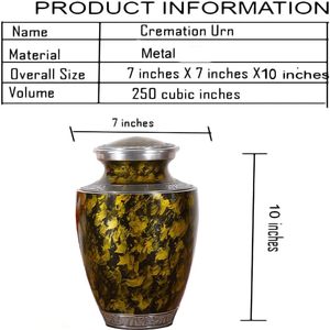 Cremation Urn <b>for</b> Human <b>Ashes</b> Personalized Finish Metal Funeral Urn with Velvet Bag (<b>Keepsake</b>) - Product Image 6
