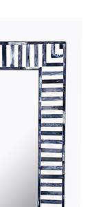 Espejo de pared con incrustaciones de hueso de diseño Floral moderno hecho a mano, Marco Rectangular blanco azul, corona, espejo decorativo de lujo para el hogar - Product Image 2