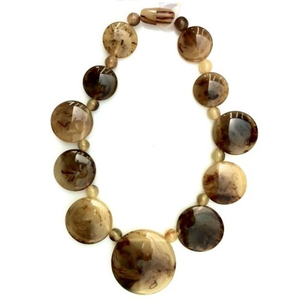 Collar de Cuentas de Resina Hechas a Mano con Madera Chapada en Rodio de la India para Bodas y Ocasiones Especiales Disponible al por Mayor - Product Image 5