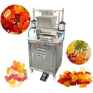 Semi Automatic Manufacture Fruit Vitamin Jelly Candy Depositor Mini Soft Bear Gummy Candy Make Machine