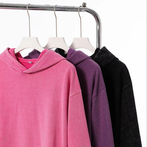 เสื้อฮู้ดผ้าบาติกสำหรับผู้ชาย370GSM แบบกำหนดเองมีฮู้ดโอเวอร์ไซส์ผ้าฝ้ายเทอร์รี่มีฮู้ดผ้าเช็ดกรดสำหรับผู้ชาย - Product Image 1