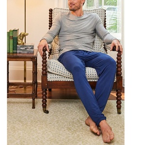 Nuevo diseño de estilo Henley Top de manga larga y pantalones largos Conjunto de 2 piezas Pijamas de hombre para el proveedor de otoño del proveedor BD - Product Image 2