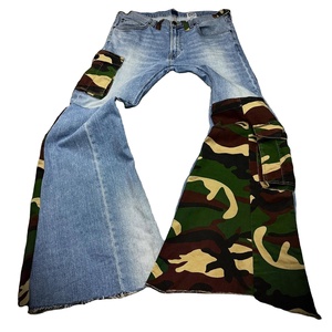 Nouveau Pantalon en jean 2 couleurs de haute qualité Pantalon en jean évasé respirant personnalisé Premium Casual Confortable Design Logo personnalisé - Product Image 1