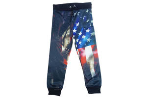 Pantalons de jogging en molleton décontractés pour hommes en gros, OEM, pantalons de survêtement évasés, taille élastique, molleton français personnalisé, pantalons de jogging évasés superposés - Product Image 3