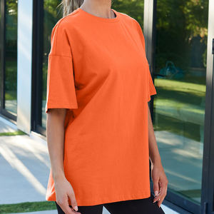 Fitted 100% Cotton Comfortable Oversized High Quality Heavyweight Multicolor <b>T</b>-<b>shirt</b> Custom logo Blank Plain <b>t</b> <b>Shirt</b> for <b>Women</b> - Product Image 4