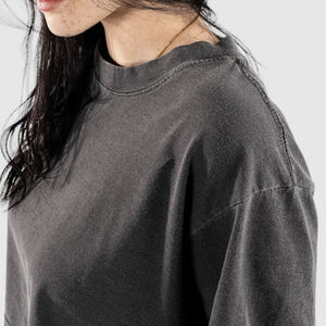 เสื้อยืดเอวลอยสำหรับผู้หญิงใส่ในฤดูร้อนเสื้อยืดพิมพ์ลายคุณภาพสูงย้อมสีล้วนคอลเลกชันล่าสุด - Product Image 4