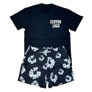 Conjunto de dos piezas de verano para hombre 2025 con camiseta fina transpirable de manga corta, conjuntos de pantalones cortos, camiseta y pantalones cortos sublimados para Unisex - Product Image 1