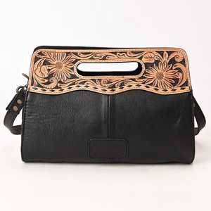 New Arrival Large Capacity Genuine Quilted Leather Bohemian <b>Tote</b> Sling <b>Bag</b> Hand <b>Tooled</b> Western Style Wholesale Price - Product Image 4