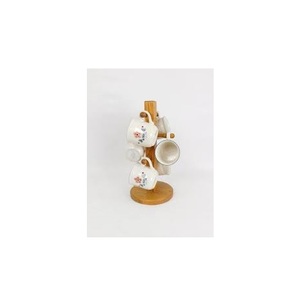 Wholesale Manufacture Wood <b>Mug</b> Holder Rack Table Top Item Decorative Conner Piece Wooden <b>Mug</b> Holder Tree - Product Image 6