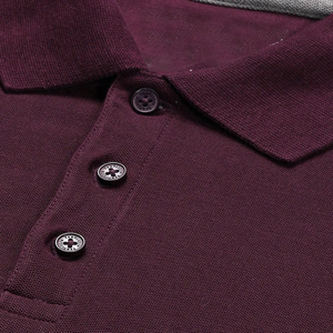 Chemises solides à manches courtes pour hommes Tissu en polyester/coton respirant et élégant avec broderie personnalisée pour un style de vie actif - Product Image 4