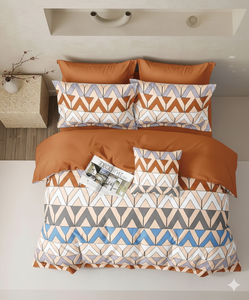 Ensemble de literie de luxe moderne en microfibre 100% polyester tissée, imprimée en 3D, 125 g/m², 3 pièces, taille king size, avec housse de couette - Product Image 3