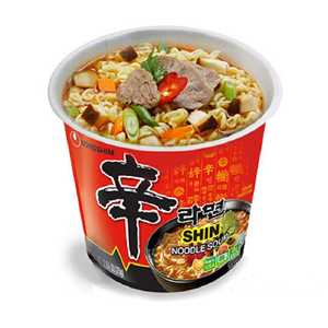 Nongshim บะหมี่กึ่งสำเร็จรูปถ้วยบะหมี่รสเผ็ดไก่68gm x 2ชิ้นนำเข้ากล่องบะหมี่กึ่งสำเร็จรูปที่ผ่านการรับรองฮาลาล (แพ็ค2) - Product Image 5