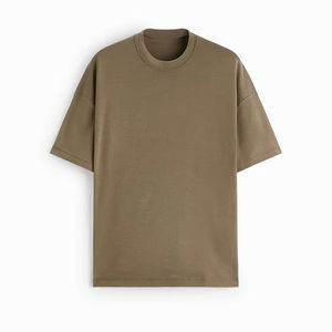 T-shirt personnalisé pour homme, surdimensionné, en coton délavé, avec impression en relief, motif graphique uni, manches courtes, fabrication OEM - Product Image 4