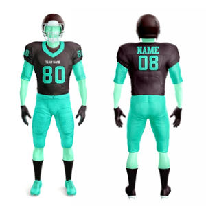 Dernier modèle personnalisé Vente en gros Uniforme complet personnalisé à manches courtes Hauts de football américain Maillot de football américain pour hommes - Product Image 3