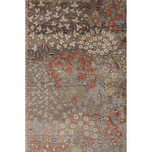 AKPS-13005 Alfombras de Seda Anudadas a Mano, Grises y Negras con Patrones Florales Abstractos para el Hogar, Sala de Estar, Pasillo, Dormitorio, Alfombras de Seda Hechas a Mano - Product Image 3