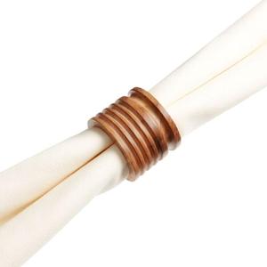 Servilletero de madera pulida, superficie lisa con granos naturales, duradero para bodas, cenas, fiestas, vacaciones, eventos, hogares - Product Image 6