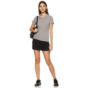 Camiseta ajustada de uniforme deportivo con diseño de logotipo bordado de marca personalizada, camiseta informal transpirable de algodón 100% para mujer, polos - Product Image 4