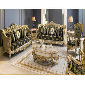 Sofá real de madera tallada a mano, conjunto de 8 plazas de estilo europeo, sofá hecho a mano, conjunto de sofá de madera sólida de calidad Premium para sala de estar - Product Image 1