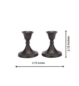 Bougeoir en aluminium de conception nordique piliers enduits de poudre noire décoration unique de la maison pour les anniversaires de noël autres occasions - Product Image 4