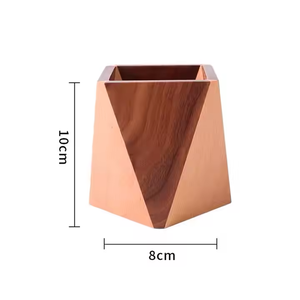 Porte-stylo brosse en bois de noyer personnalisé de haute qualité stockage de papeterie créatif par Crescent Crafts - Product Image 4