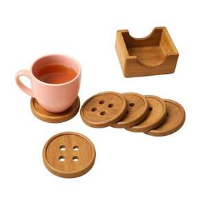 Vintage <b>Button</b> Shape Luxury Round <b>Wooden</b> Coaster at reasonable price used in kitchen best quality - Product Image 5