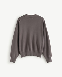 Cárdigan de Manga Larga con Cuello en V para Hombre, de Alta Calidad, Ajuste Holgado, Logotipo Privado Personalizado Bordado, 100% Algodón de Punto Grueso, para Otoño - Product Image 2