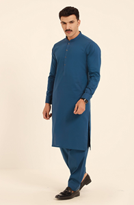 Ensemble Shalwar Kameez en coton du Pakistan, vêtements islamiques, Salwar Kameez pour hommes, séchage rapide, sans plis, vente en gros - Product Image 3