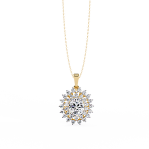 Collier en or 18 carats avec diamant cultivé en laboratoire pour femmes, magnifique accessoire - Product Image 3
