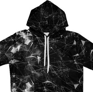 Sweat à capuche unisexe 3D Galaxy Print Polyester Cotton Material Plain Dyed Techniques avec grandes poches pour adolescents hommes femmes - Product Image 1