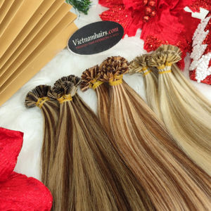 Extensiones de cabello de punta plana de cabello humano crudo vietnamita 100% más vendidos, precio al por mayor de alta calidad, rizo ondulado de cuerpo Jerry - Product Image 1