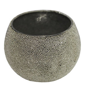 Bougeoir décoratif en mosaïque grise votive ronde en verre d'événement pour la décoration de salon et de fête faite à la main en vrac - Product Image 3