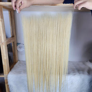 Venta al por mayor 100% Virgin Raw Extensiones de cabello vietnamita Premium Bone Straight Style Cutícula completa Raw Bundle Hair 613 color - Product Image 3