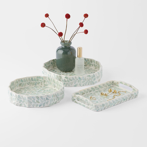 Plateaux de service de luxe en incrustation de nacre Plateaux décoratifs pour plateau de table basse pour pouf du Vietnam - Product Image 4