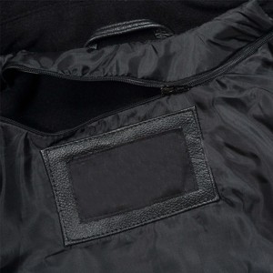 Men's <b>High</b> Street Style Varsity Jacket <b>High</b> Quality Wool <b>Leather</b> Stand Collar Durable Soft CollegeBaseballjacket for men - Product Image 5