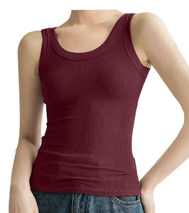 BD fournisseur haute qualité femmes entraînement débardeurs Logo personnalisé sans manches 100% coton côtelé imprimé animal respirant - Product Image 4