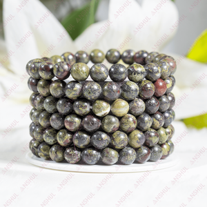 Attractive 8mm African Blood Stone Round <b>Beaded</b> <b>Bracelet</b> Premium Healing <b>Bracelet</b> For Fashion Jewelry Meditation - Product Image 1