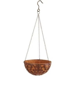 Factory Wholesale Galvanized Hanging <b>Basket</b> Round Bronze Planter With Hanging Chains <b>for</b> Outdoor Hanging <b>Plant</b> & Gardening - Product Image 6